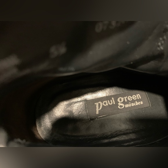 RARE handmade Paul Green Black suede boots with brown accents - Picture 7 of 7